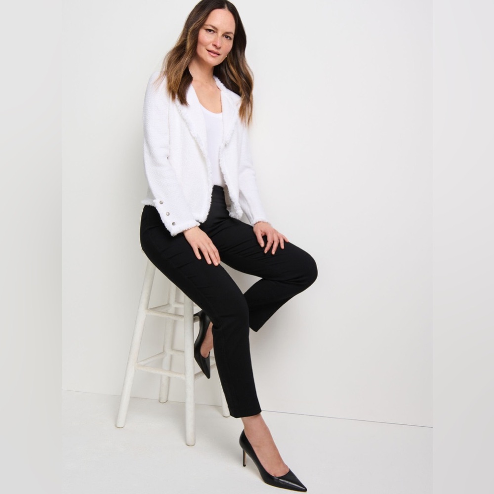 NIC+ZOE Wonderstretch Black Ankle Jeans Size 8